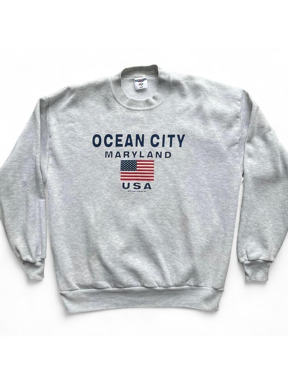 Vintage 1997 Ocean City Maryland USA Crewneck Sweatshirt